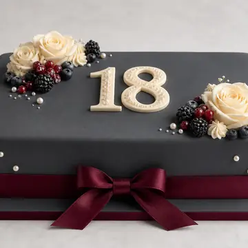 Торт на день рождения №1663: цвет Темно-Серый, форма Прямоугольник, покрытие Сахарная Мастика