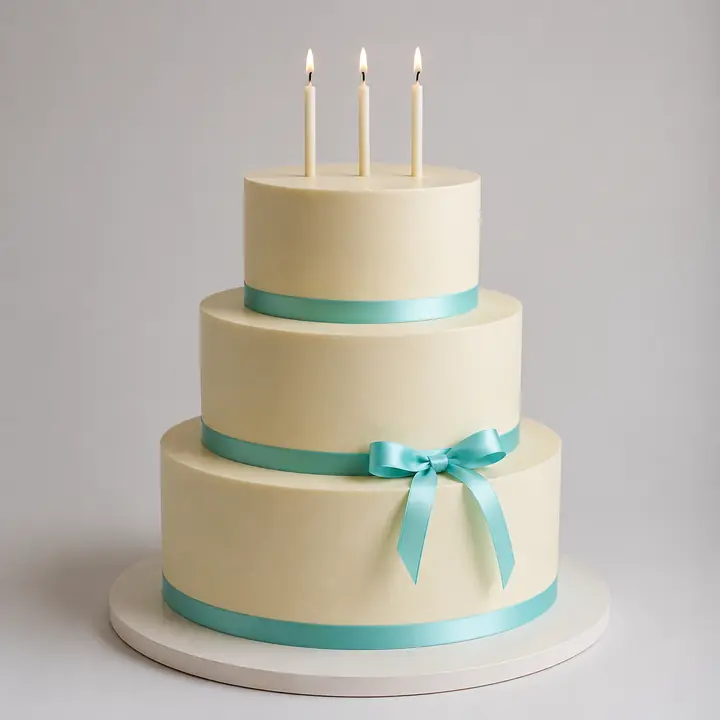 Изображение торта на заказ Торты на день рождения: Шампань, Круг, Ганаш, 3 яруса, нет, 8 кг